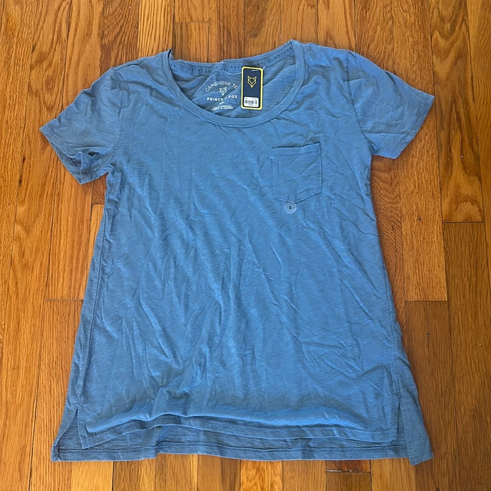 Cambridge Tee Prince & Fox New with Tag (NWT) Tee Blue with Pocket on left side
